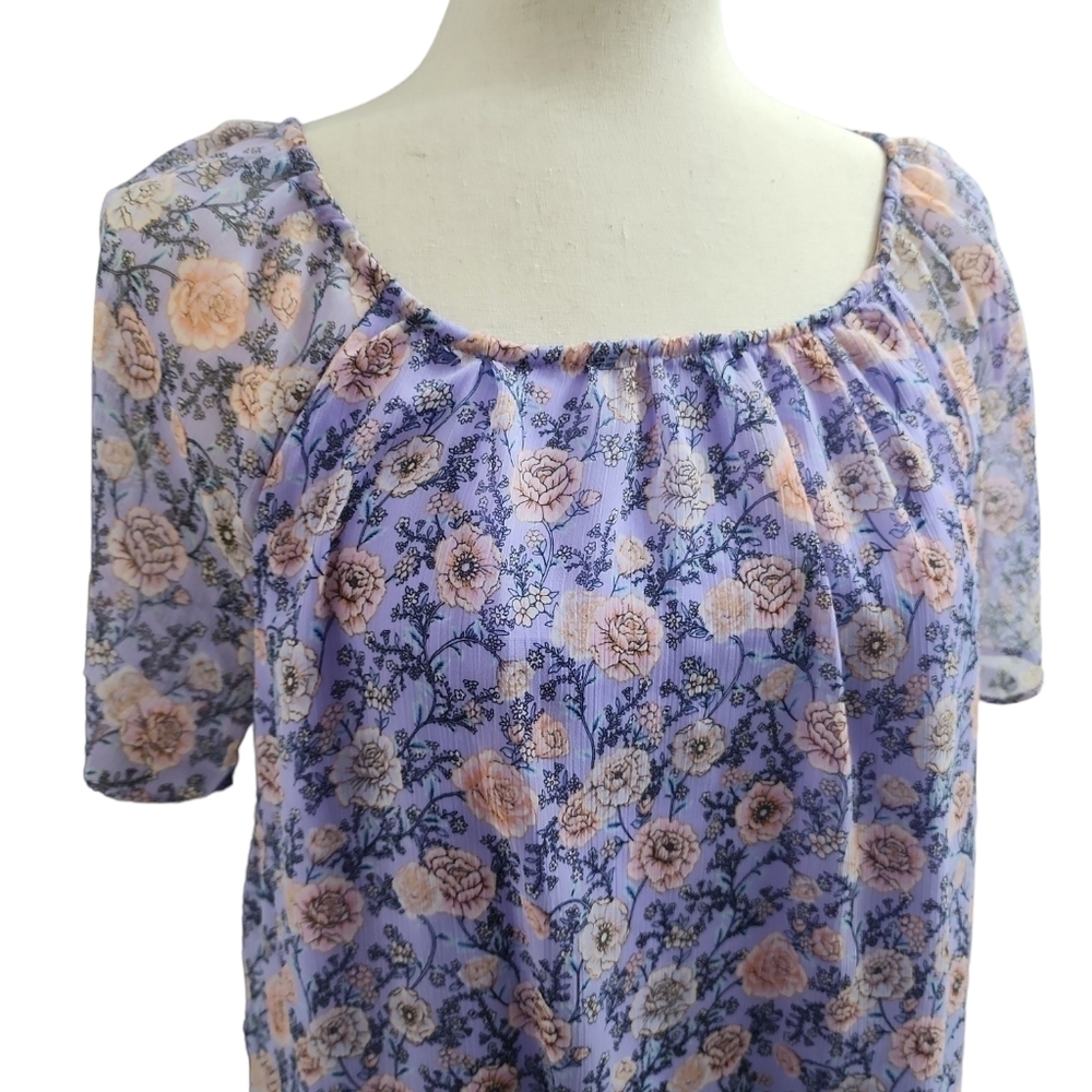 NWT Lauren Conrad purple blouse. Small - Picture 2 of 9